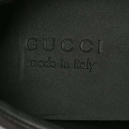 Gucci GG Supreme Monogram Quebec Calfskin Retro Interlocking G Mens Platform Derby Loafers 8.5 Black 6 of 11