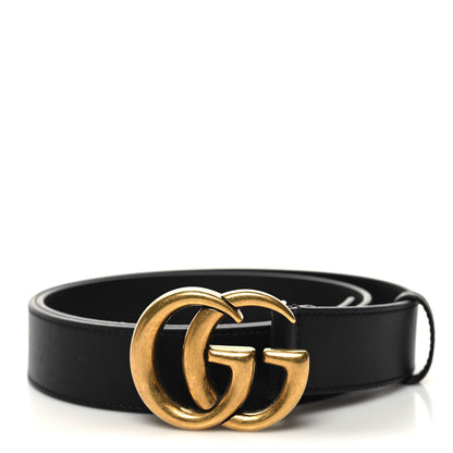 Gucci Moon Calfskin Double G 30mm Belt 85 34 Black 1 of 5