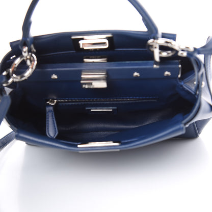 Fendi Nappa Mini Peekaboo Iconic Satchel True Blue 5 of 12