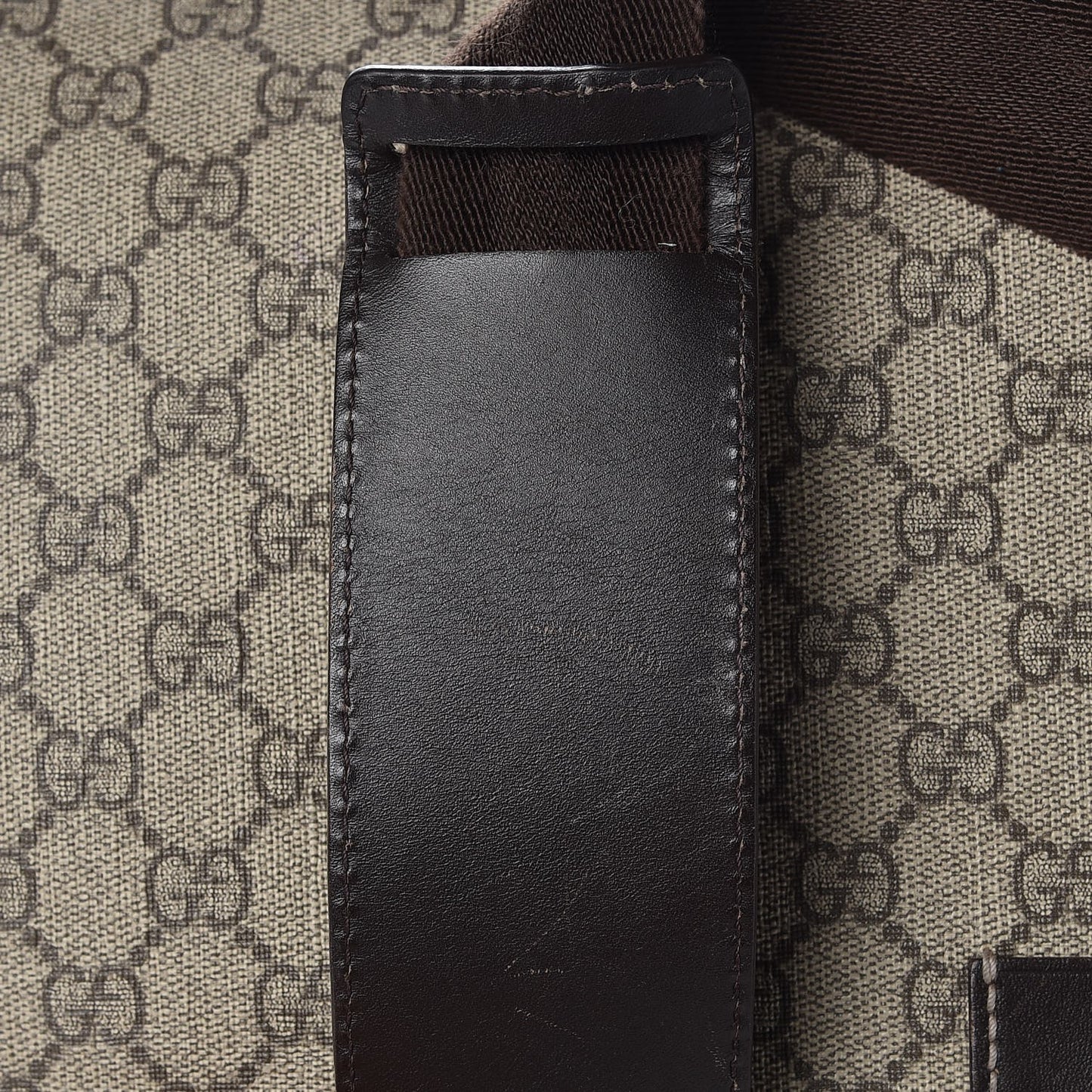 GG Plus Monogram Messenger Diaper Bag Dark Brown
