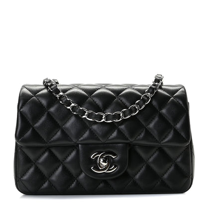 Chanel Lambskin Quilted Mini Rectangular Flap Black 1 of 10