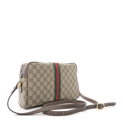 Gucci GG Supreme Monogram Web Small Ophidia Shoulder Bag Brown 3 of 12
