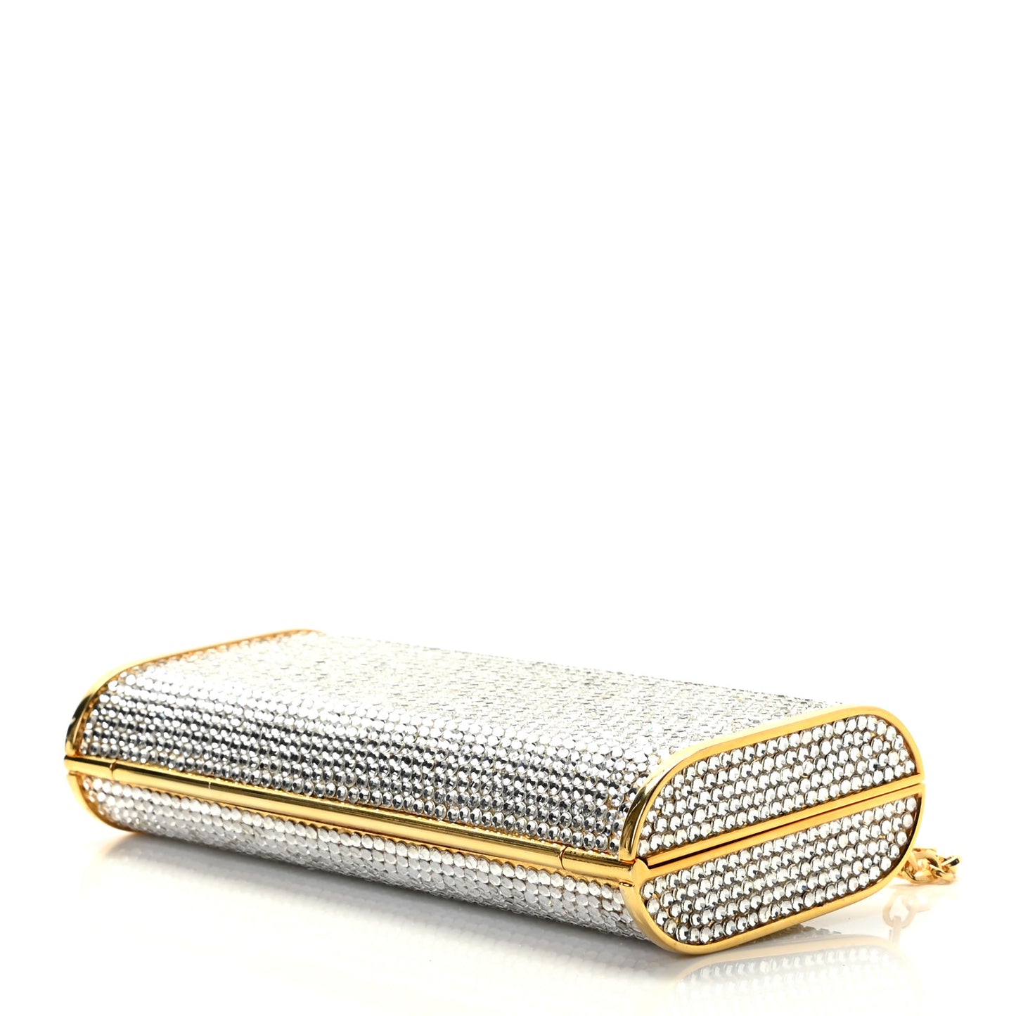 Swarovski Crystal Minaudiere Clutch Gold