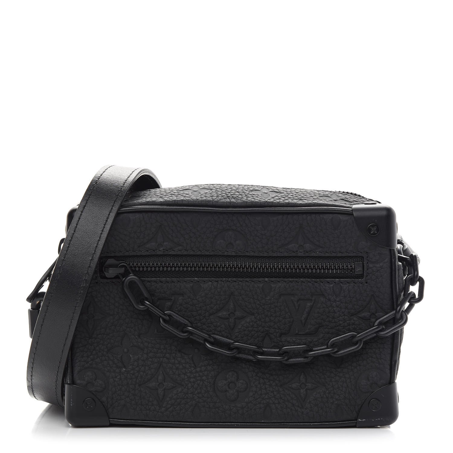 Louis Vuitton Taurillon Monogram Mini Soft Trunk Black 1 of 9