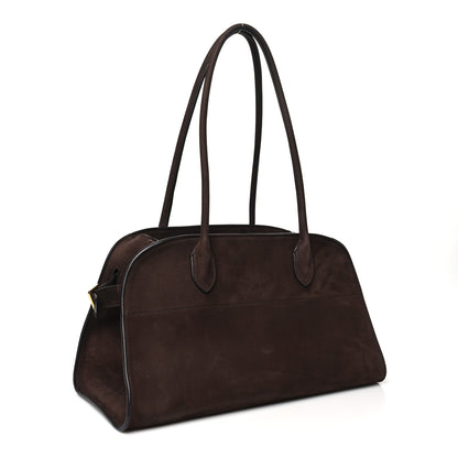 The Row Nubuck Margaux Shoulder 12 Dark Mocha 3 of 9
