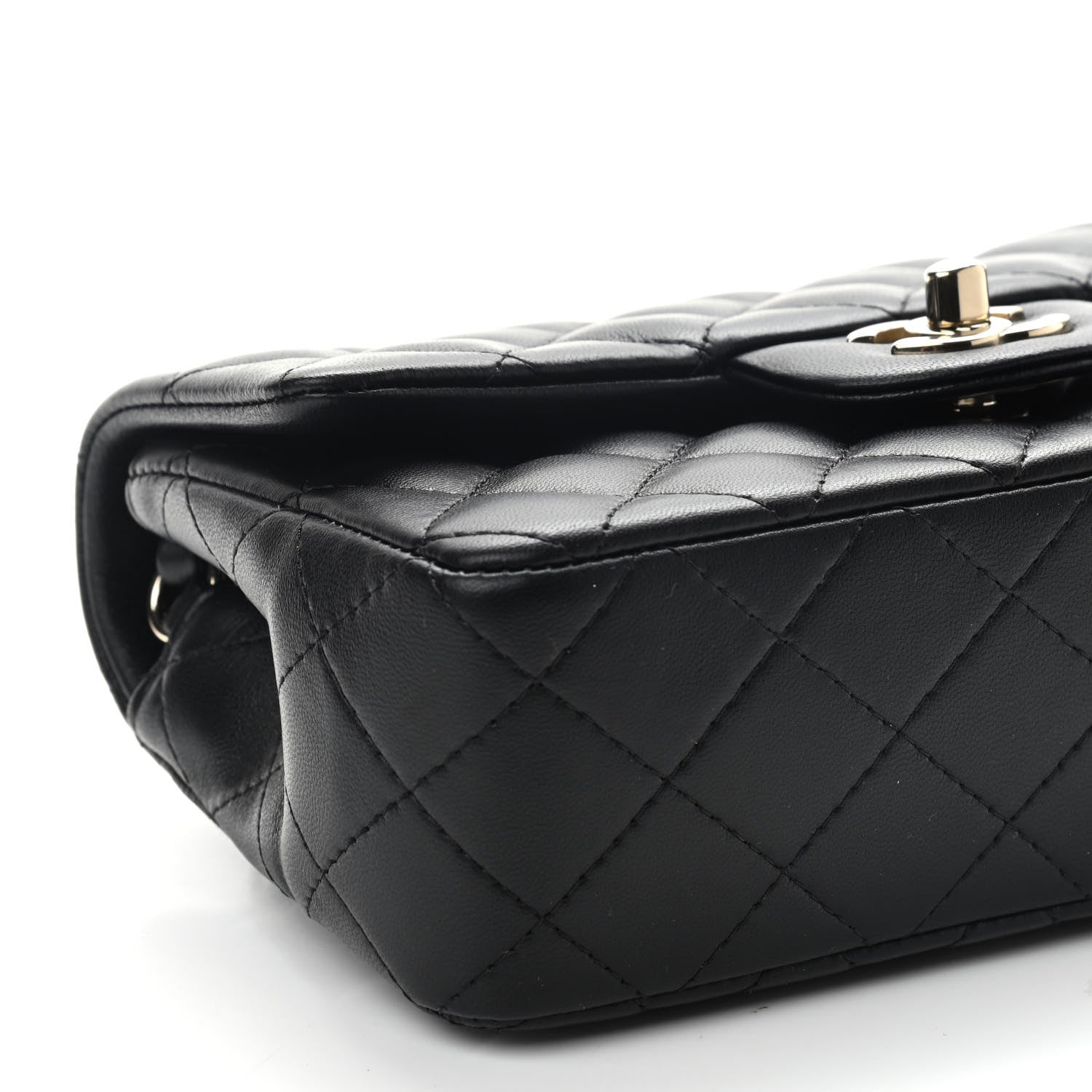 Chanel Lambskin Quilted Mini Rectangular Flap Black 8 of 9