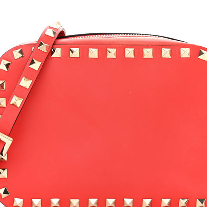 Valentino Garavani Calfskin Rockstud Camera Crossbody Bag Deep Orange 7 of 9