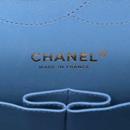 Chanel Caviar Quilted Jumbo Double Flap Blue 7 of 11