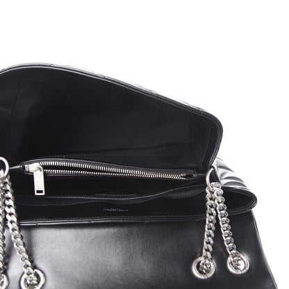 Saint Laurent Calfskin Y Quilted Monogram Medium Loulou Chain Satchel Black 4 of 11