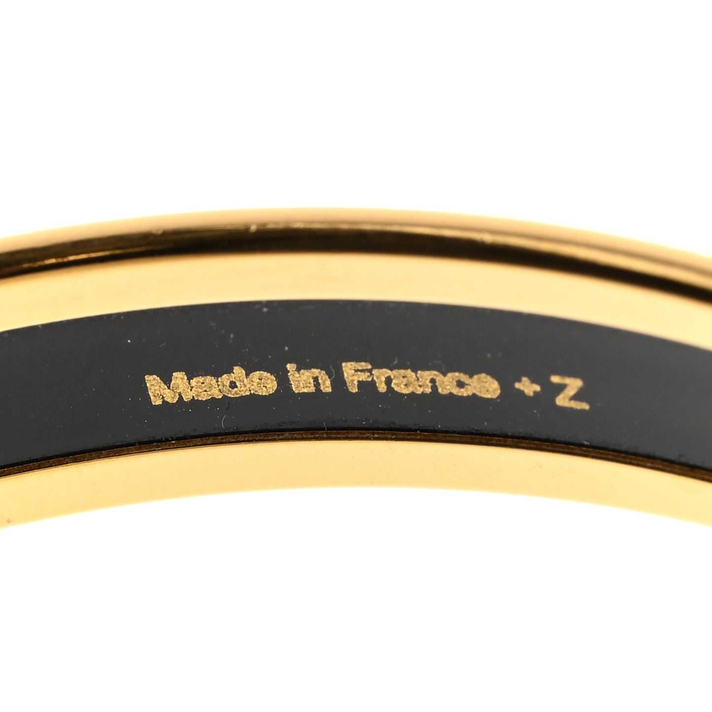 Printed Enamel Narrow lOP'H Bracelet 65 Orfevre Jaune White