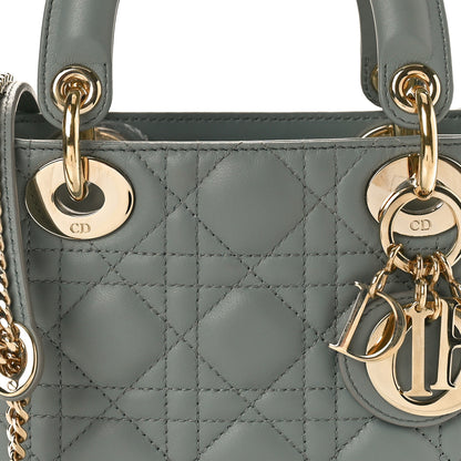 Christian Dior Lambskin Cannage Mini Lady Dior Grey 7 of 9