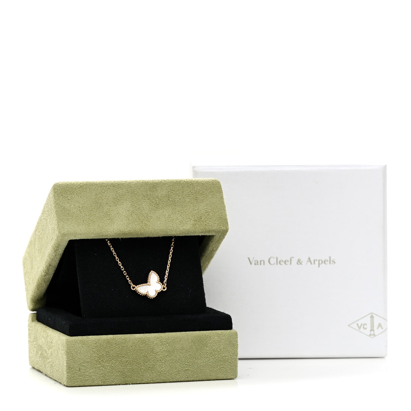 18K Yellow Gold Mother of Pearl Sweet Alhambra Butterfly Bracelet