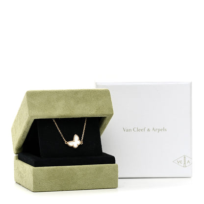 Van Cleef & Arpels 18K Yellow Gold Mother of Pearl Sweet Alhambra Butterfly Bracelet 5 of 5
