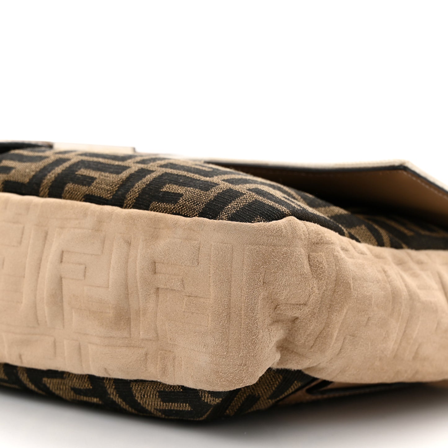 Fabric Jacquard Canvas Vitello Grace Pequin FF 1974 Large Convertible Baguette Tobacco Moro Grezzo Sand