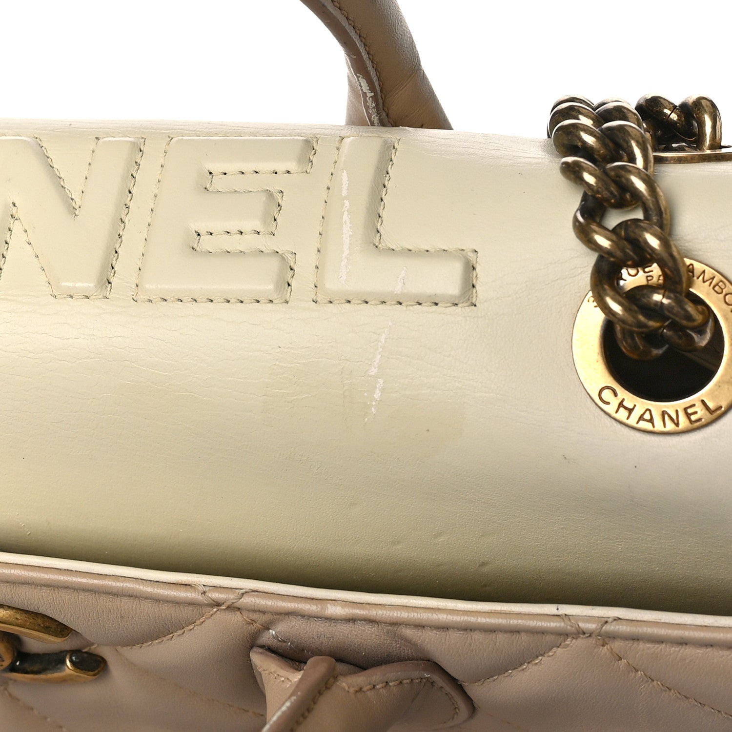 Chanel Lambskin Quilted Small Portobello Tote Beige 14 of 14