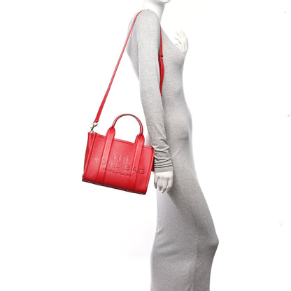 Marc Jacobs Grained Calfskin Small The Tote Bag Red 3 of 12