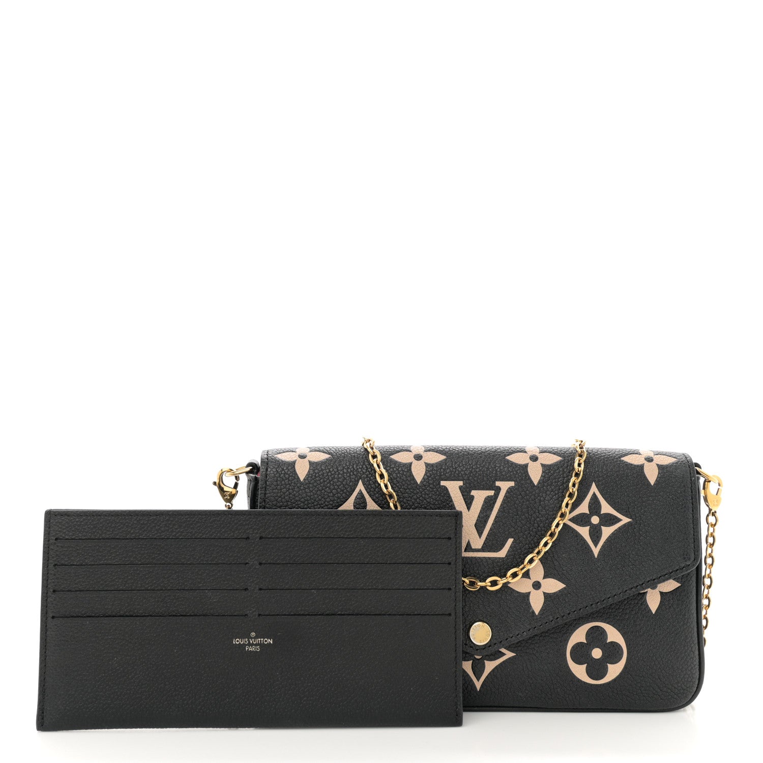 Louis Vuitton Empreinte Monogram Giant Felicie Pochette Black Beige 3 of 10