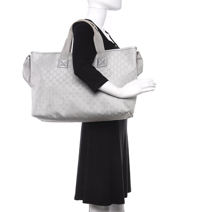 Gucci Metallic Monogram Travel Bag Silver 3 of 15