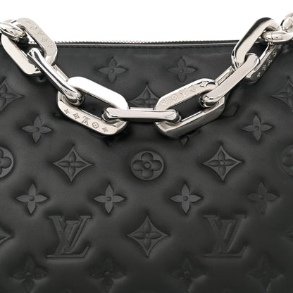 Louis Vuitton Lambskin Embossed Monogram Coussin MM Black 8 of 12