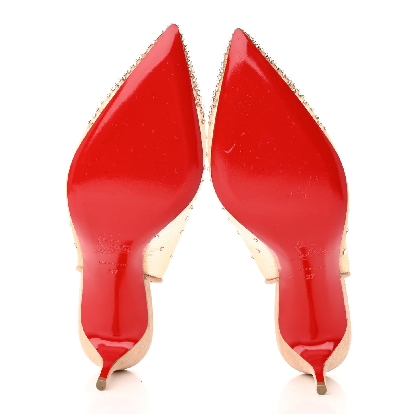 Suede Silk Crystal Strass Follies 70 Slingback Pumps 37 Light Silk