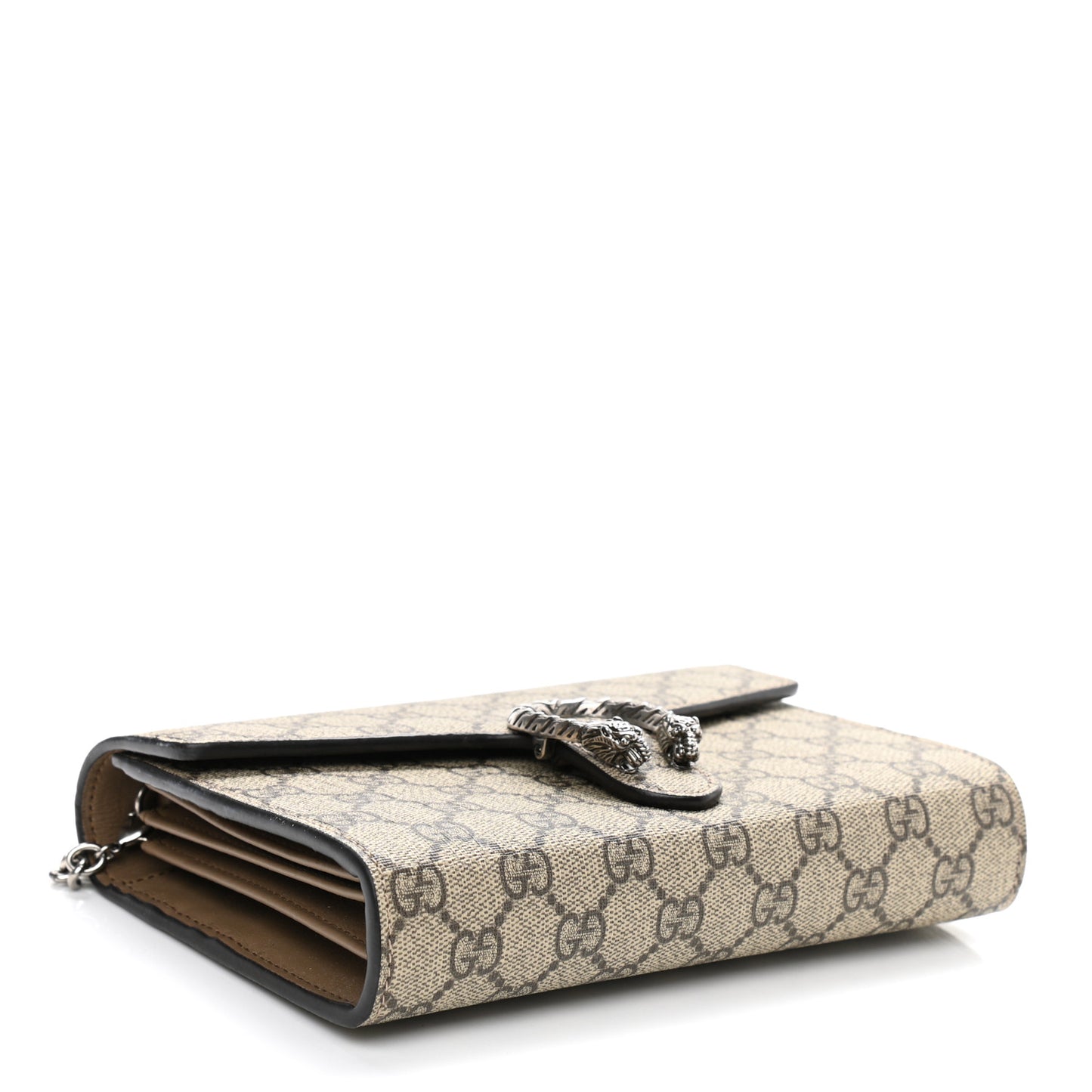 GG Supreme Monogram Mini Dionysus Chain Wallet Beige Taupe