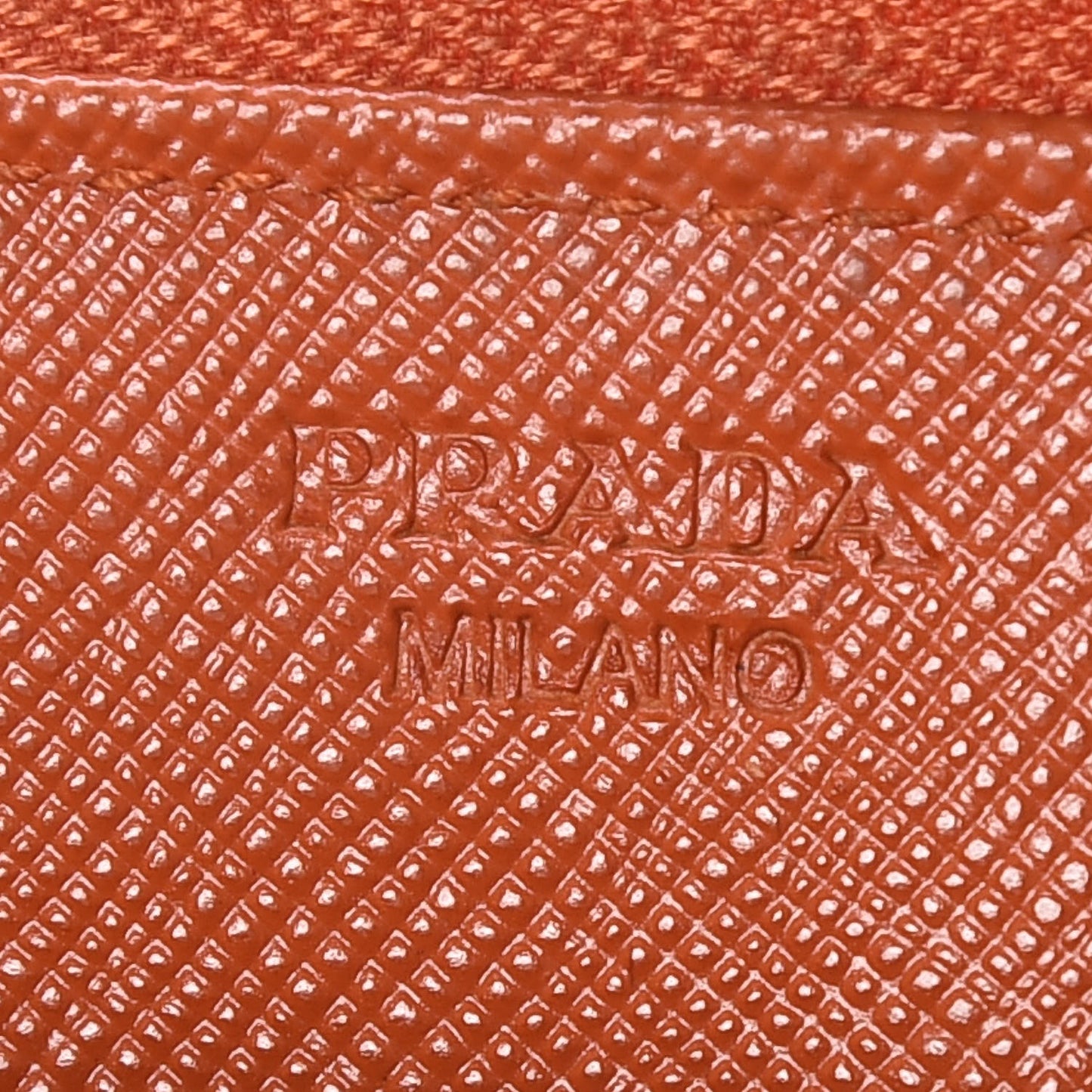 Saffiano Metal Zip Around Wallet Papaya