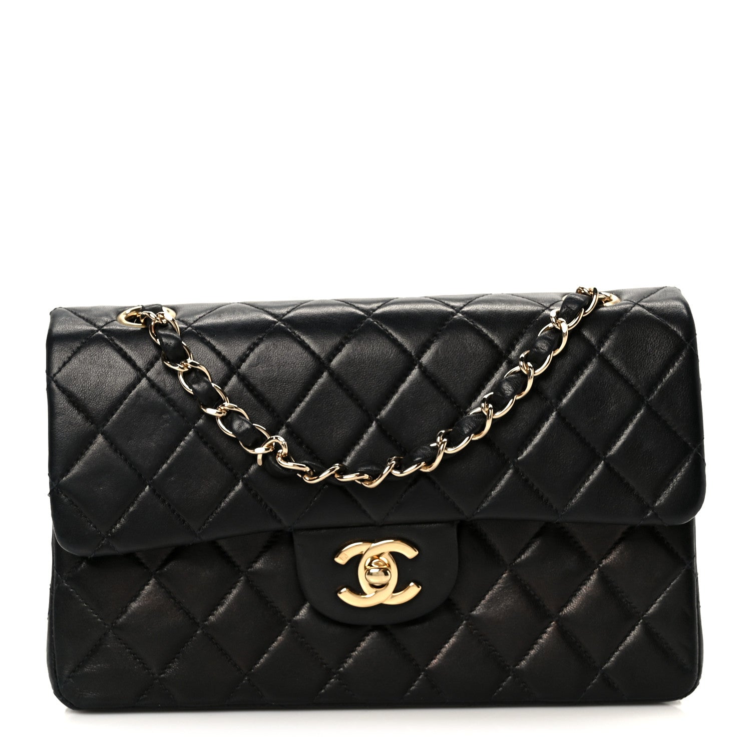 Chanel Lambskin Quilted Small Double Flap Black 1 of 12