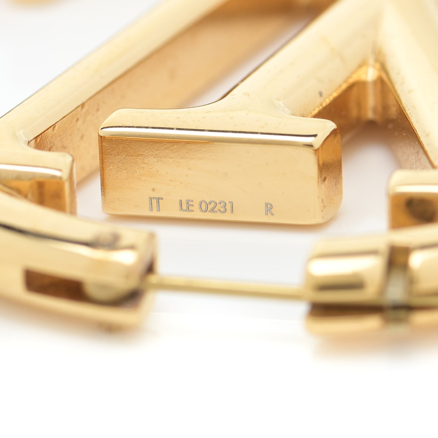 Metal Louise Hoop Earrings Gold