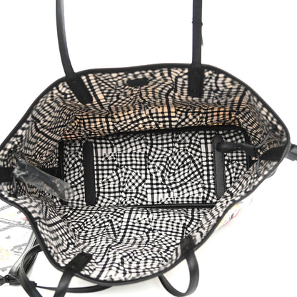 MCM Visetos Calfskin Motif Rombi Lion Printed Reversible Shopper Tote White 9 of 16