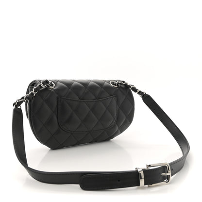 Chanel Calfskin Quilted CC Uniform Flap Belt Bag Black 3 of 10