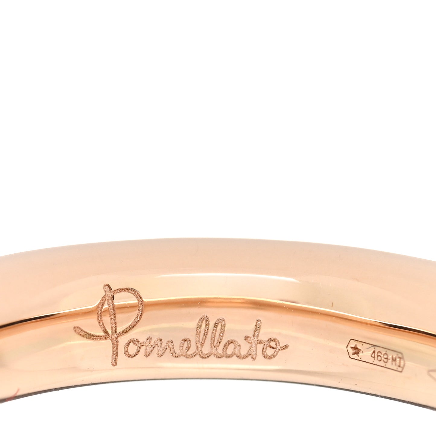 18K Rose Gold Black Diamond Iconica Band Ring 54 6.75
