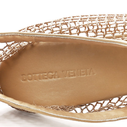 Bottega Veneta Mesh Nappa Chunky Chain Sandals 41 Beige Pony 7 of 9