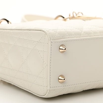 Christian Dior Lambskin Cannage Small My ABCDior Lady Dior White 7 of 7
