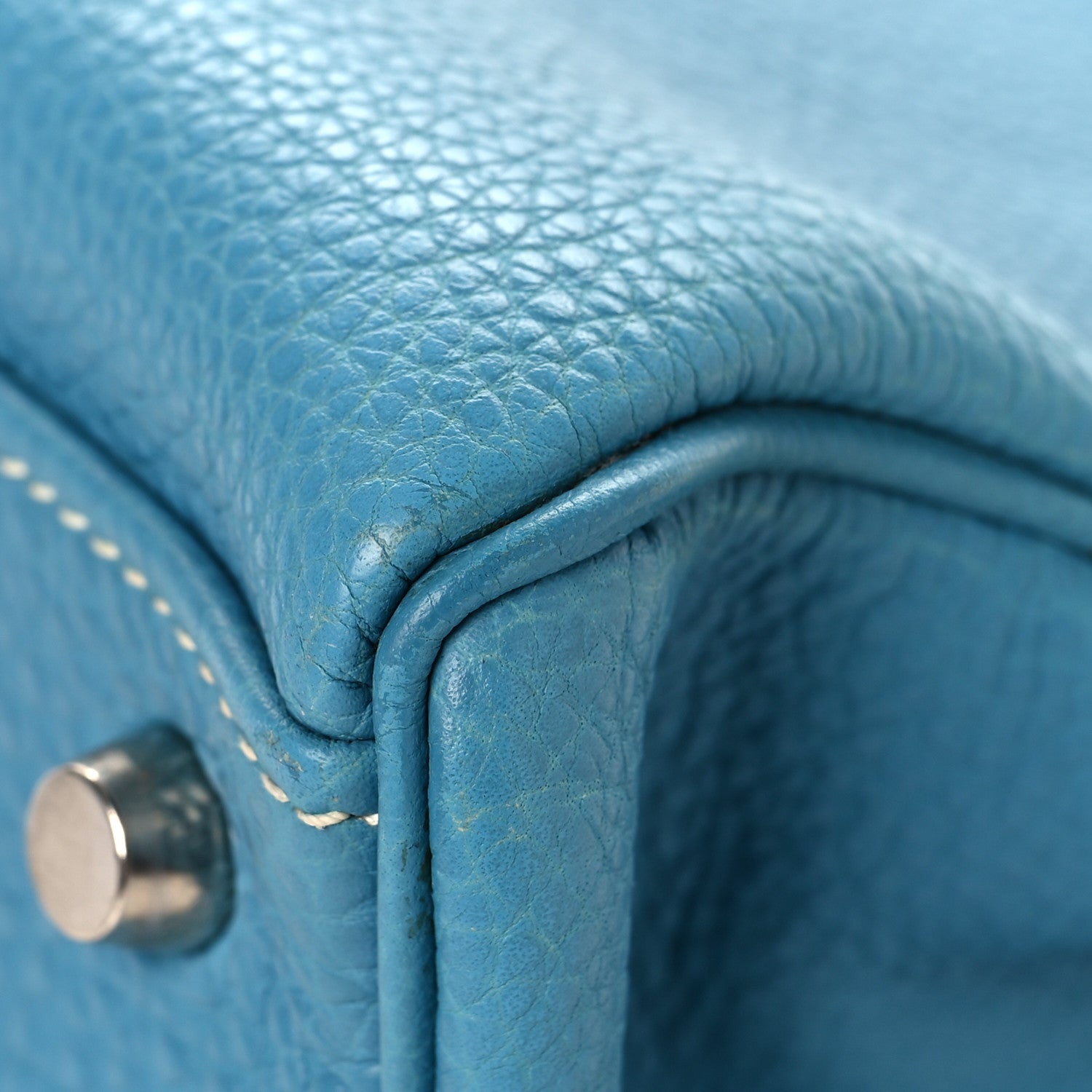 Hermes Togo Kelly Retourne 32 Bleu Jean 10 of 13