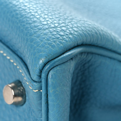 Hermes Togo Kelly Retourne 32 Bleu Jean 10 of 13