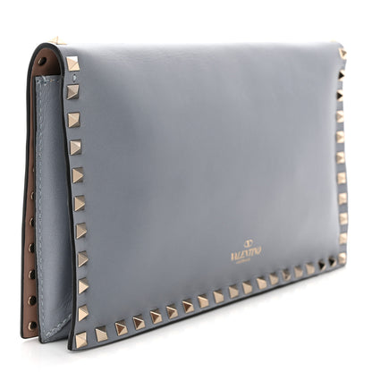 Valentino Garavani Nappa Rockstud Wristlet Clutch London Blue 3 of 8