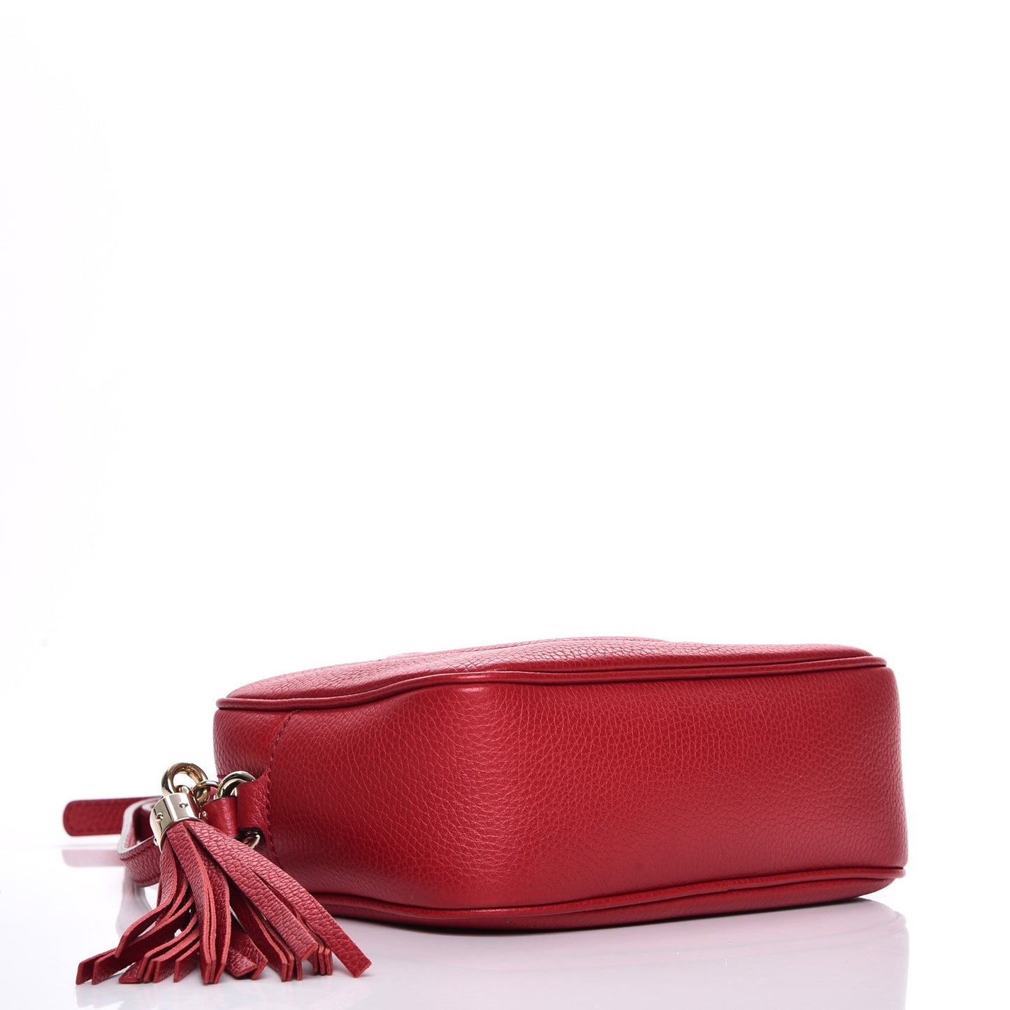 Pebbled Calfskin Small Soho Disco Bag Vibrant Red