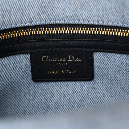 Christian Dior Denim Macrocannage Medium Caro Bag Blue 6 of 11