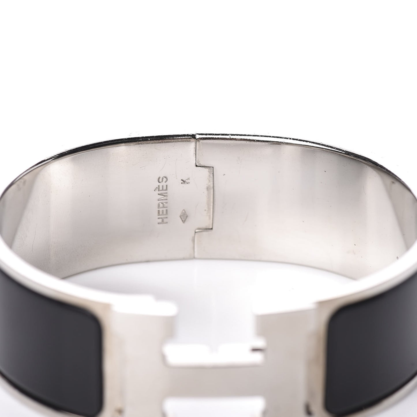 Enamel Wide Clic Clac H Bracelet PM Black