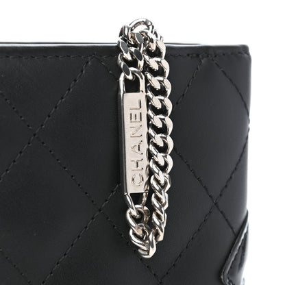 Chanel Calfskin Quilted Cambon Zipped Pocket Wallet Black 8 of 9