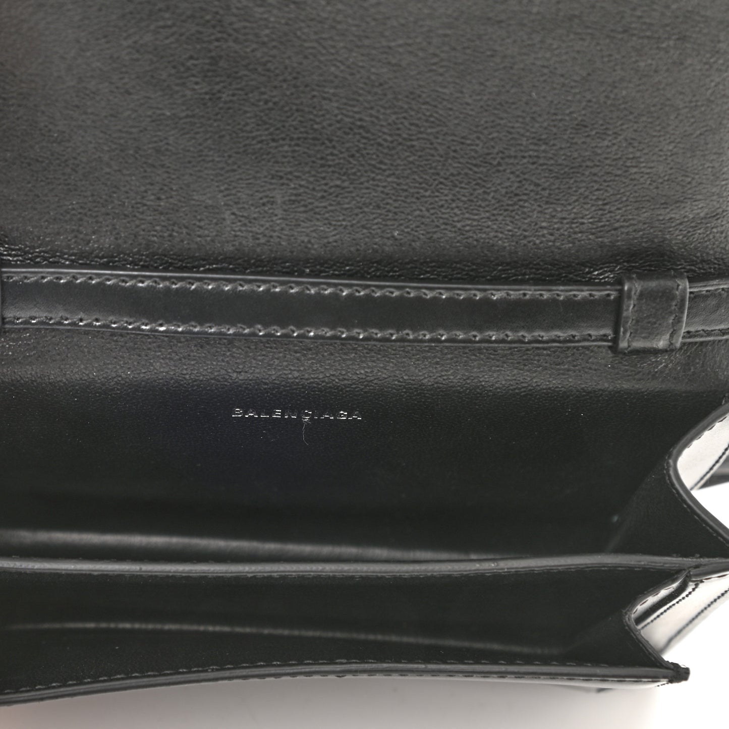 Shiny Box Calfskin Monochrome XS Sharp Belt Bag Black