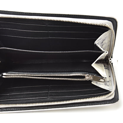 Balenciaga Veau Marbre Zip Around Wallet Blanc Marbre Black 5 of 9
