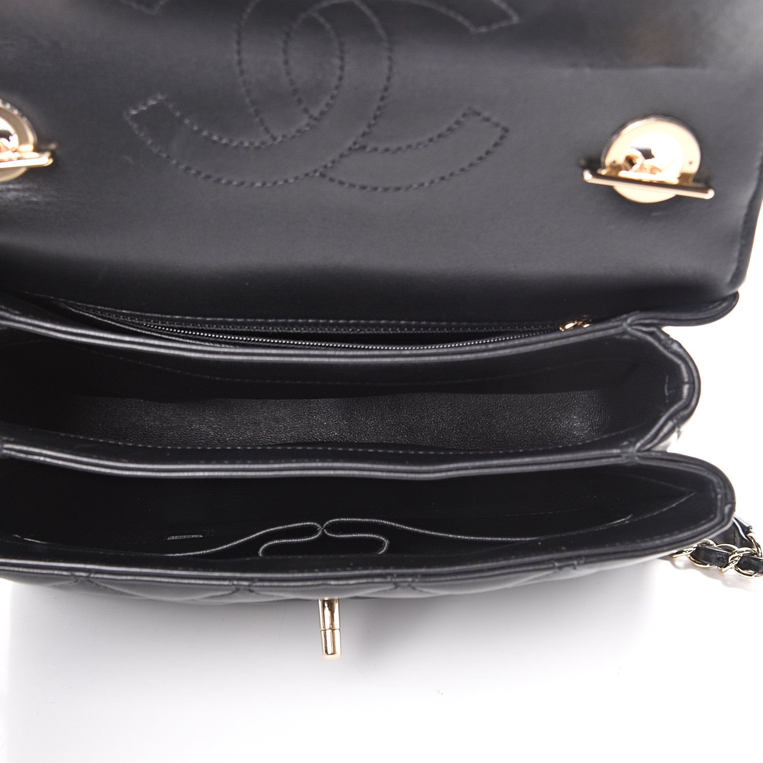Chanel Lambskin Quilted Small Trendy CC Dual Handle Flap Bag Black 4 of 10