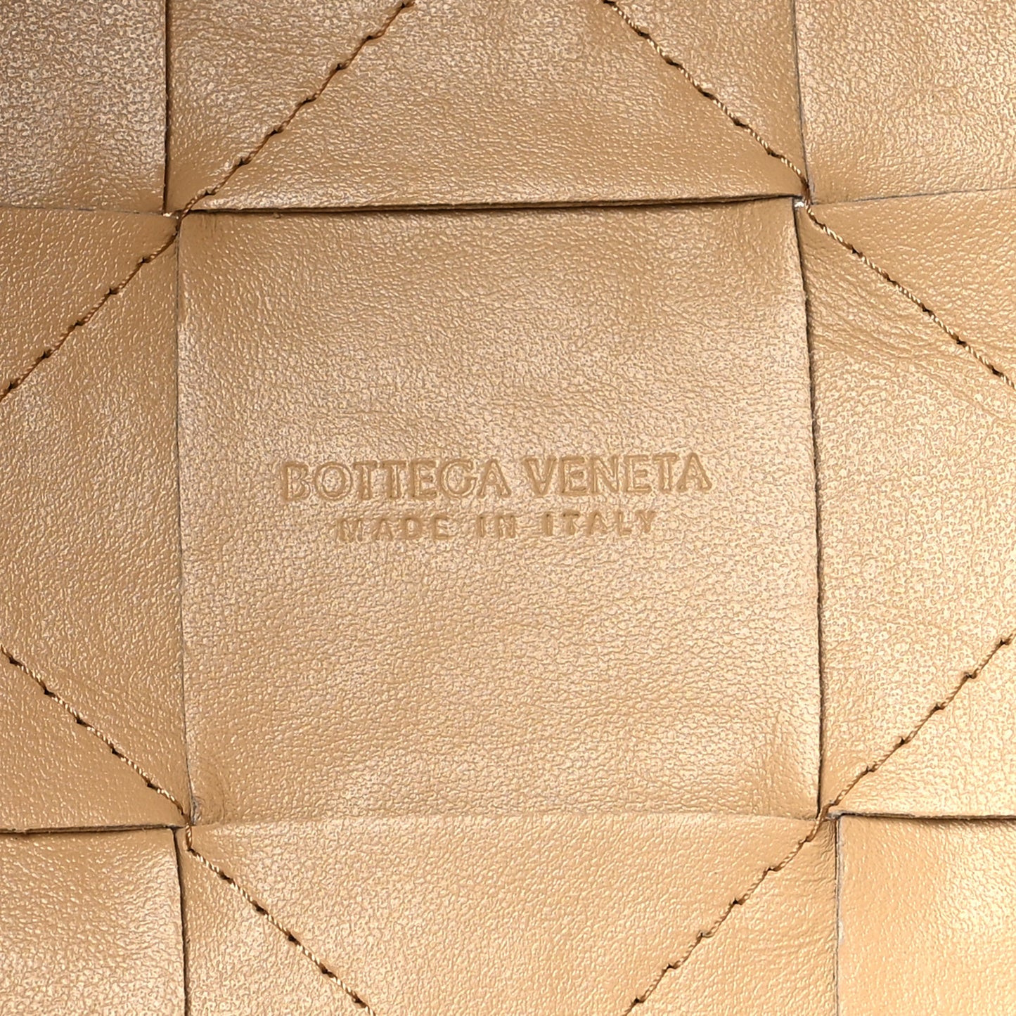 Intreccio Mini Gloss Croc Crossbody Bucket Bag Praline