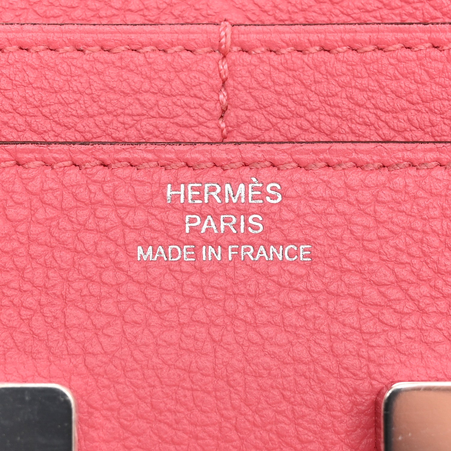 Hermes Evercolor Constance Compact Passant Wallet Rose Azalee 6 of 8