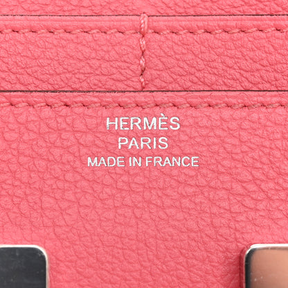 Hermes Evercolor Constance Compact Passant Wallet Rose Azalee 6 of 8