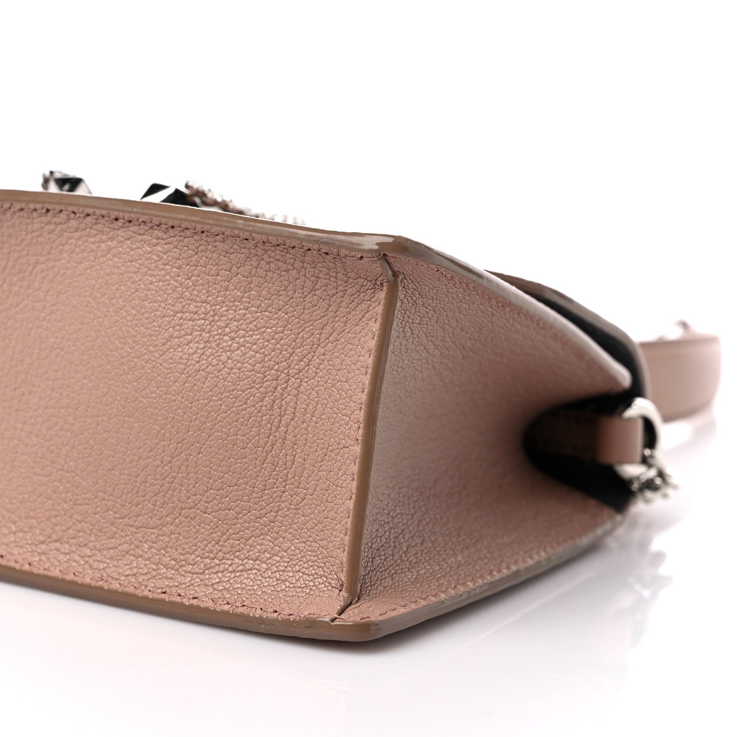 Jimmy Choo Calfskin Crystal Embellished Small Madeline Crossbody Bag Powder Pink 8 of 9