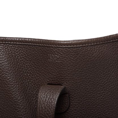 Hermes Taurillon Clemence Evelyne III GM Chocolate 6 of 11