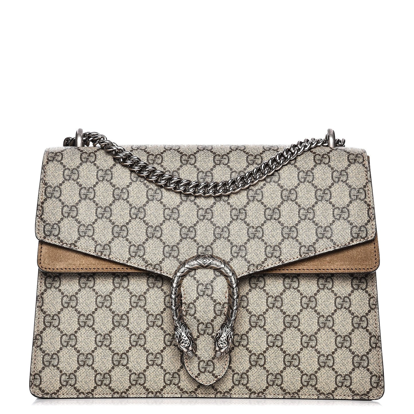 GG Supreme Monogram Medium Dionysus Shoulder Bag Taupe