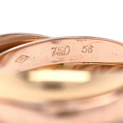 Cartier 18K Pink Yellow White Gold Classic Les Must De Cartier Trinity Ring 56 7.5 4 of 4